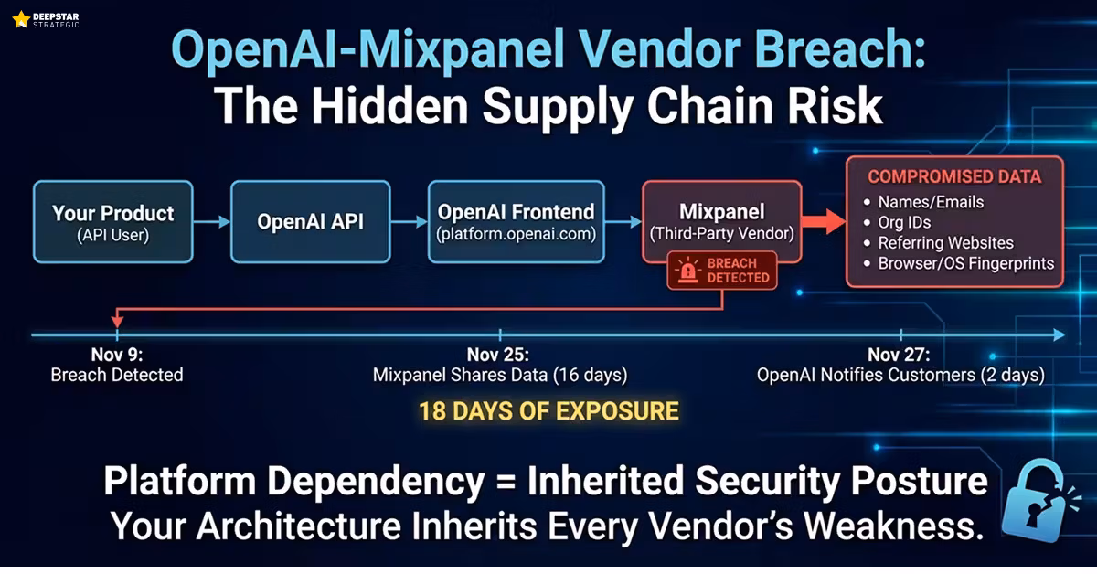 The Security Cost of Platform Dependency: What the OpenAI/Mixpanel Breach Reveals About Inherited Risk