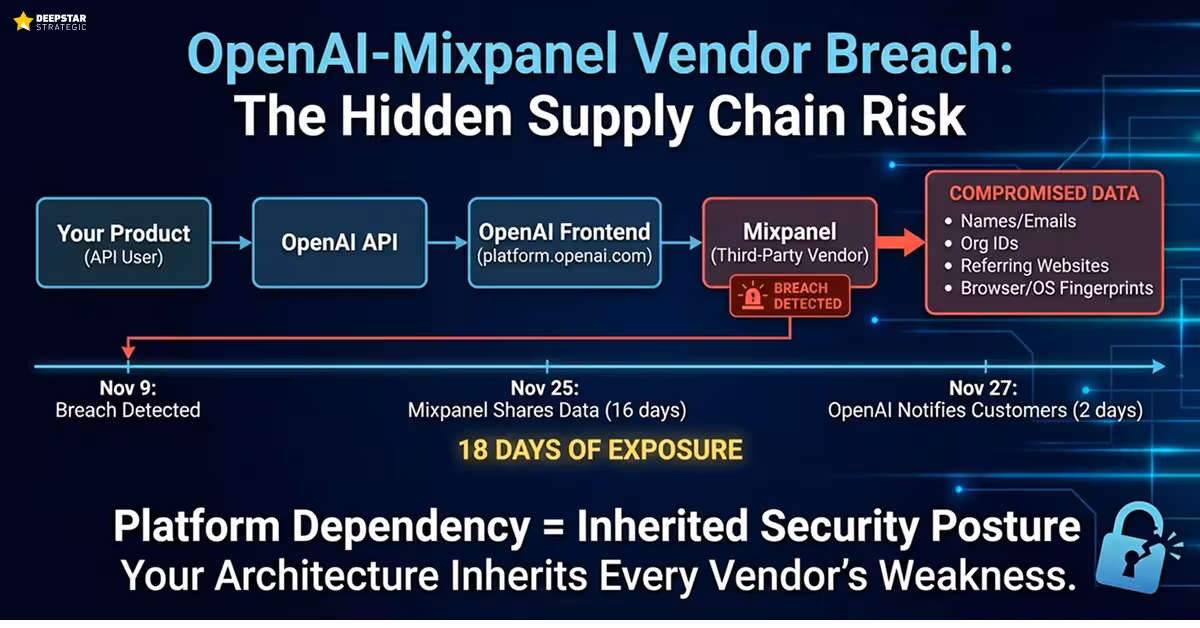 The Security Cost of Platform Dependency: What the OpenAI/Mixpanel Breach Reveals About Inherited Risk
